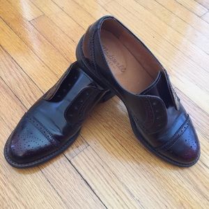 Madewell Oxfords Wine Leather Size 6